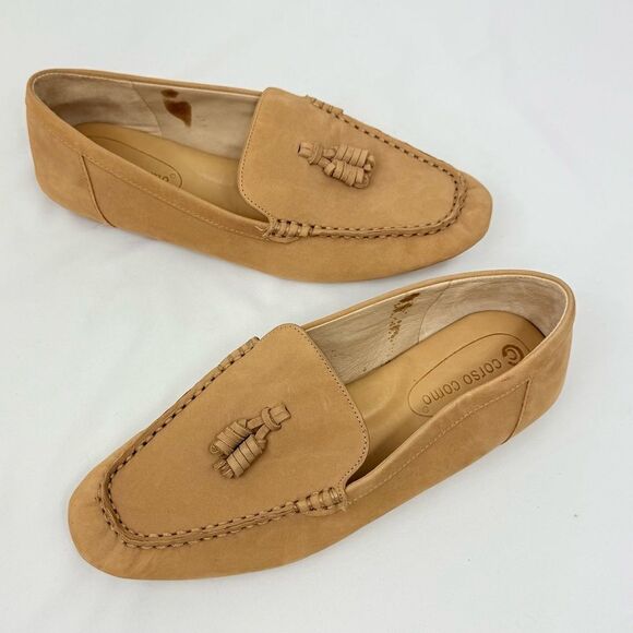 Corso Como BIRGITTA Light Brown Soft Leather Tassel Toe Driving Loafers - Picture 4 of 16